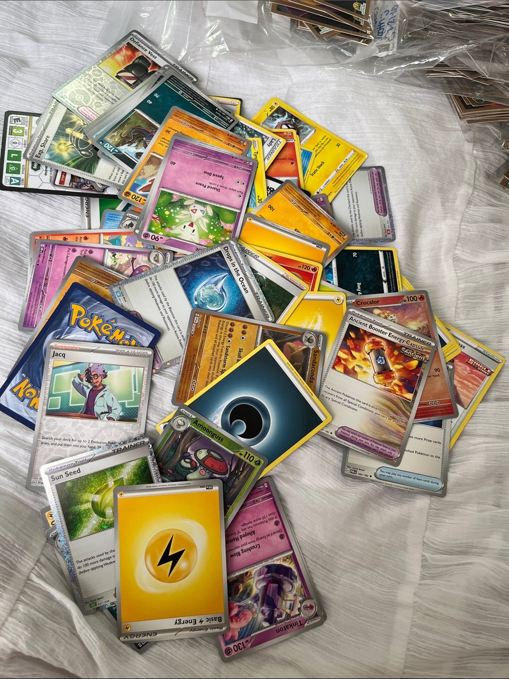 Pokemon Assorted Cards with Yellow, Pink, Blue, Green, Black Accents
